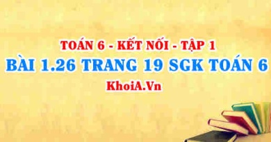 Bài 1.26 trang 19 SGK Toán 6 tập 1 Kết nối tri thức